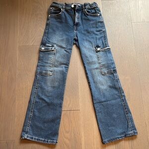 Zara Girls Blue Jeans With Small Flare